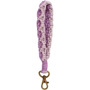 XGALBLA Women's Boho Macrame Keychain Wristlet Bracelet Handmade Braided Hand Wrist Lanyard for Keys, Purse, Car Keys Holder