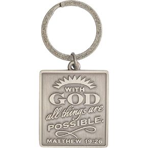 Dicksons with God All Things are Possible Christian Key Ring Keychain