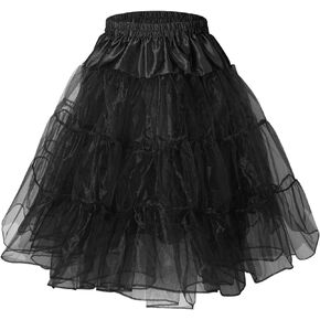 Luwint Puffy Tulle Tutu Skirt Petticoat Skirt, Short Costume Skirt Tutu Underskirt for Cosplay Dance Party Under Dress