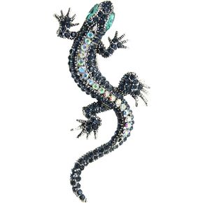 NEISHUI Crystal Rhinestone Gecko Lizard Reptile Animal Pin Brooch