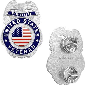 Veteran Pin Military Proud United States American Flag Veteran Lapel Pin