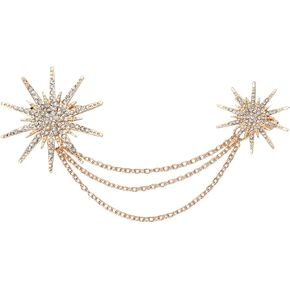 Women's Brooches Pins, Brooch with Pendant Chains Pearl Brooch Pins Brooch with Chain Elegant Sweater Shawl Clips Cardigan Neck Pin Shirt Fashion Brooches and Pins Retro Jewelry Clothing Decoration