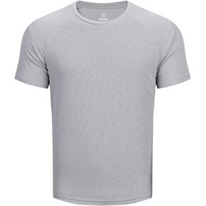 Outdoor Ventures Men's Dry Fit T Shirts, Quick Dry Athletic Gym Running Workout Short Sleeve Tee Shirts for Men