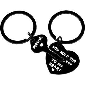 2Pcs Couple Gifts Annyversary Keychain for Boyfriend Girlfriend Husband Wife, Christmas Valentine's Day Birthday Gift Keyring for Women Men,You Hold The Key to My Heart Jewelry for Him and Her