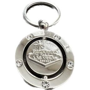 Las Vegas Spinning Disk Keychain