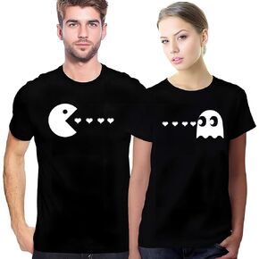 Laval Premium Matching Couples Shirts Pacman His and Her Shirt Set for Men Women T-Shirt