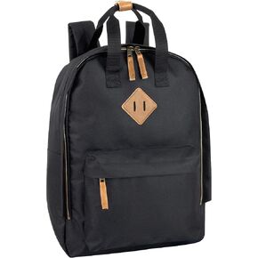 Summit Ridge College 16 Inch Laptop Backpack for Women, Men | Computer Travel Backpack Carry On Flight Approved for School, Work, Commuter (Black)