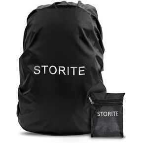 غطاء للغبار والمطر من ستوريت لحقيبة الظهر مع حقيبة، حقيبة مقاومة للماء والغبار غطاء قابل للتعديل للمدرسة والكلية والمكتب - قطعتان in Kuwait