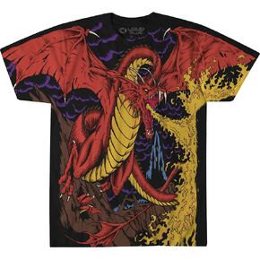 Liquid Blue Dragon Vintage All Over Print Short Sleeve T-Shirt