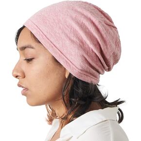 Womens Organic Cotton Beanie Hat - Mens Slouchy Beanie Made in Japan Chemo Hat