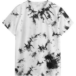 Verdusa Women's Casual Short Sleeve Tie Dye Tee