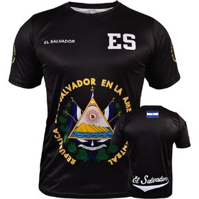 Fury El Salvador Soccer Jersey El Salvador Jersey Black White El Salvador Shirt for All Salvadorans Men/Women/Unisex/Hombres