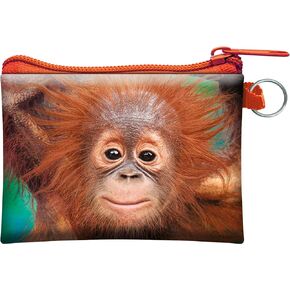 3D LiveLife Coin Purse - Baby Orangutan from Deluxebase. Lenticular 3D Monkey Purse. Cash, coin and card holder with secure zipper featuring artwork licensed from renowned artist David Penfound