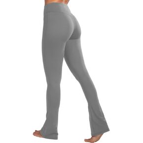 Sunzel Butterflycra High Waist Mini Flared Leggings for Women, Tummy Control Casual Flare Yoga Pants for Yoga Workout Gym 32" Charcoal Gray X-Small