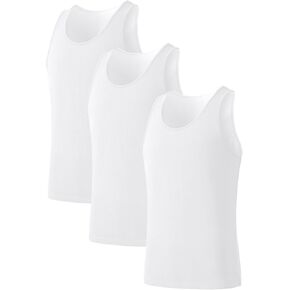 قميص رجالي من COLORFULLEAF مصنوع من القطن بدون أكمام قمصان للرجال ناعمة برقبة دائرية بدون علامة قمصان بدون أكمام (1 أو 3) in Kuwait