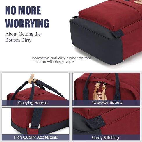 حقيبة ظهر للكمبيوتر المحمول G-FAVOR للنساء، حقيبة ظهر كمبيوتر خفيفة الوزن مقاومة للماء، حقائب عمل للسفر، حقيبة نهارية، تناسب حقيبة كمبيوتر محمول مقاس 14-15.6 بوصة in Kuwait