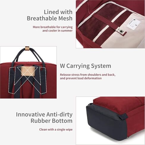 حقيبة ظهر للكمبيوتر المحمول G-FAVOR للنساء، حقيبة ظهر كمبيوتر خفيفة الوزن مقاومة للماء، حقائب عمل للسفر، حقيبة نهارية، تناسب حقيبة كمبيوتر محمول مقاس 14-15.6 بوصة in Kuwait