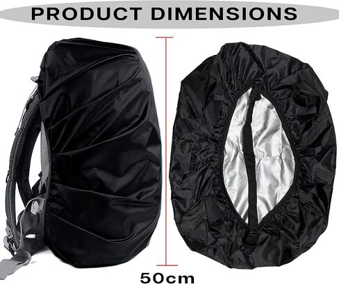 غطاء للغبار والمطر من ستوريت لحقيبة الظهر مع حقيبة، حقيبة مقاومة للماء والغبار غطاء قابل للتعديل للمدرسة والكلية والمكتب - قطعتان in Kuwait