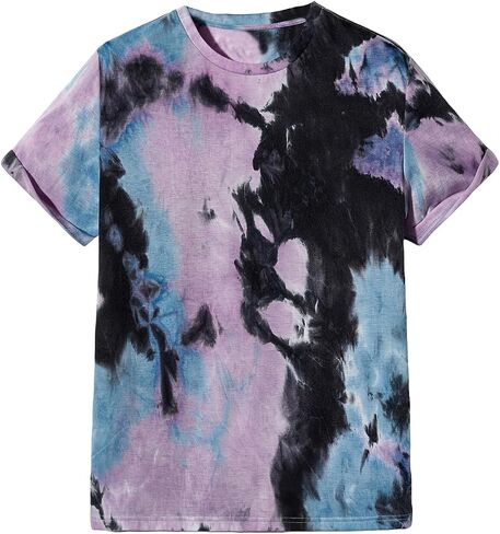 Verdusa Women's Casual Short Sleeve Tie Dye Tee in Saudi Arabia