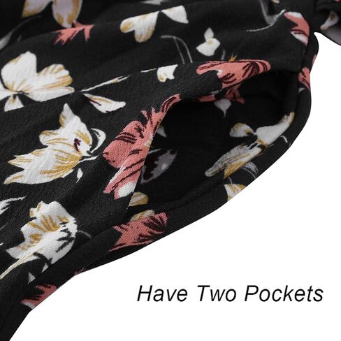 فساتين حفلات كاجوال للسيدات من IHOT بتصميم زهور واسعة على شكل حرف A مع جيوب in Kuwait