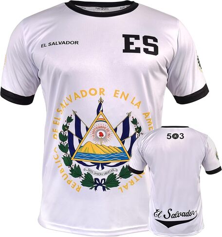 Fury El Salvador Soccer Jersey El Salvador Jersey Black White El Salvador Shirt for All Salvadorans Men/Women/Unisex/Hombres in Saudi Arabia