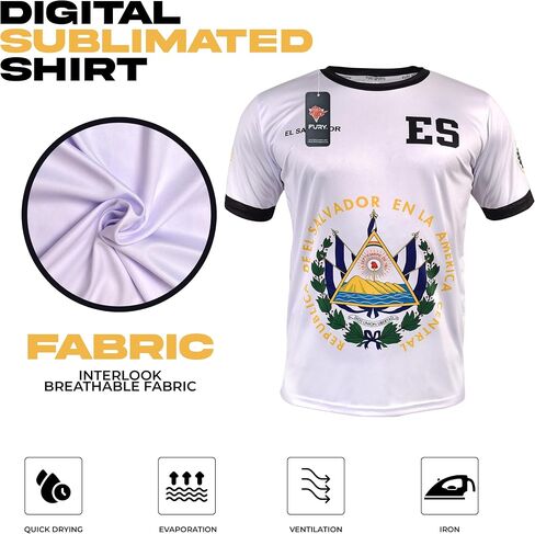 Fury El Salvador Soccer Jersey El Salvador Jersey Black White El Salvador Shirt for All Salvadorans Men/Women/Unisex/Hombres in Saudi Arabia