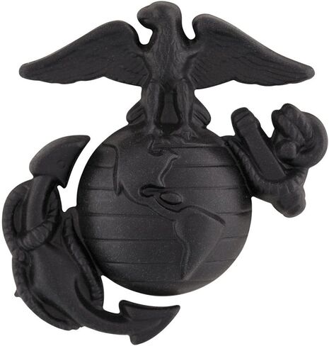 Marine Corps Globe and Anchor Cap Device Black Enlisted in Saudi Arabia