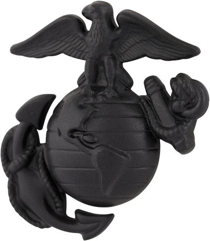 Marine Corps Globe and Anchor Cap Device Black Enlisted in Saudi Arabia