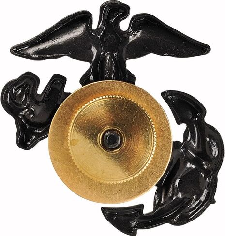 Marine Corps Globe and Anchor Cap Device Black Enlisted in Saudi Arabia