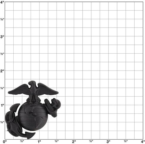 Marine Corps Globe and Anchor Cap Device Black Enlisted in Saudi Arabia