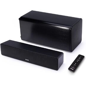 مكبر صوت تلفزيون ZVOX AccuVoice AV110، نظام مسرح منزلي صغير لتوضيح الحوار مع تقنية السمع الحاصلة على براءة اختراع، مكبرات صوت للتلفزيون مع مضخم صوت منفصل، نظام صوت صوتي، أسود in Kuwait