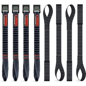 ORANGEE 4 Pack Motorcycle & Bike Luggage Straps 20" - 55" Adjustable Stretch Tie Down Strap for Motorcycle, Bike, ATV Racks