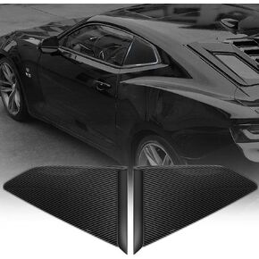 Rear and Side Window Louvers Wind Shutter Window Set, Bright Black Sun Shade Cover for Chevrolet Chevy Camaro in GT 2016-2022