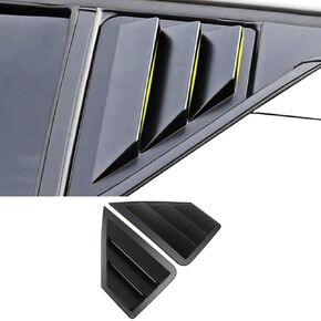 for Toyota C-HR CHR 2018 2019 2020 2021 2022 Rear Side Window Louver Decorate Cover Rear Air Vent Blinds Covers Auto Accessories (Matte Black)
