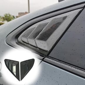 MUXEE for Chevrolet Malibu 2016-2023 2PCS Print Rear Side Window Louvers Air Vent Scoop Shades Cover Blinds Trim - ABS Carbon Fiber Sport Upgrade Trims Interior Accessories (2PCS)