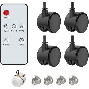 205DLR - Replacement Accessories, Included Remote, Soft Plug, Clip, Wheels, Screws in One Set