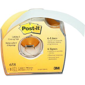 Post-it Labeling & Cover-Up Tape, 1 Roll, 1 in x 700 in (658)