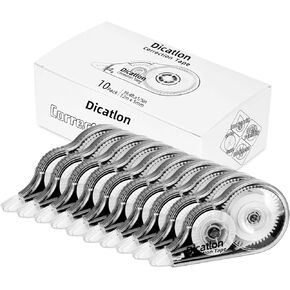 10-Count pack White Out Easy to Use Correction Tape Quick Dry Tear Resistant Shaped Applicator Instant Corrections Correct Wrong Writing At Any Time For Office Students school Home