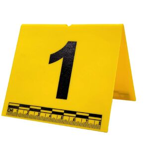 Evidence Tents with Scale, Numbered 1-20