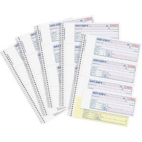 Adams SC1182PK Money Receipt Book,Spiral,2-Part,7-5/8-Inch x11-Inch,1000/PK,WE/CA