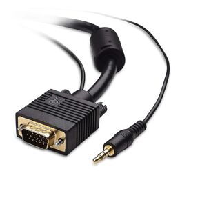 Cable Matters VGA Cable with Audio (SVGA Monitor Cable with 3.5mm Stereo Audio) 6 Feet