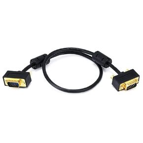 Monoprice 1.5ft Ultra Slim SVGA Super VGA 30/32AWG M/M Monitor Cable w/ ferrites (Gold Plated Connector)