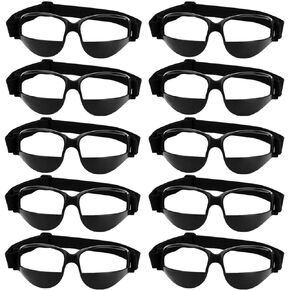 10 Pcs Basketball Goggles Dribble Dribbling Specs Professional Basketball Training Aid,Adjustable Elastic Strap Safety Eyewear Goggles for Kids Adult Youngster Adolescent Golf Rugby Soccer