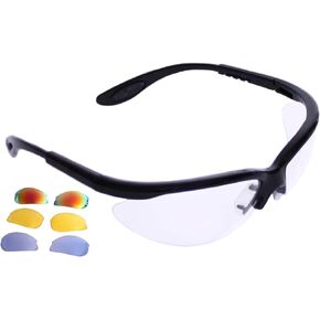 Python RG Multi Lense Racquetball (Squash) Eye Protection w/Free case (Eyewear, Goggle, Eyeguard) - Black or White