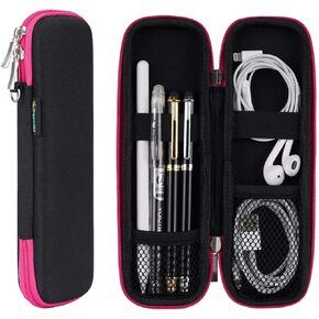 iDream365 Small Pencil Case Holder for Pencils,Hard Pen Case for Executive Fountain Pens,Ballpoint Pens-Black