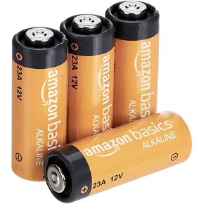 Amazon Basics 4-Pack 23A Alkaline Battery, 12 Volt, Long-Lasting Power