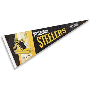 Pittsburgh Steelers Throwback Vintage Retro Pennant Flag