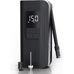 TOPUMP Electric Bike Pump TP100, Portable Bike Tire Pump with LED Display, Auto-Off, 150 PSI Cordless Tire Inflator for Car Bike Motorcycle Balls