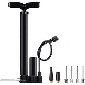 SZSHIMAO Bicycle Pump, Bike Floor Pump, Ball Pump, 160 PSI High Pressure Gauge Air Pump with Presta and Schrader Valve for All Bikes and Sports Balls