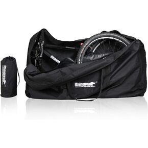 Rhinowalk Bike Transport Bag for 29 Inch Wheel Size Mountain Road Bikes - Waterproof Bicycle Travel Case Foldable Carrier Bag for Train Air Travel (29inch-Black)